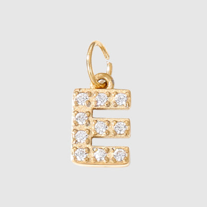 Personalized Zirconia Number and Letter Pendant Necklace