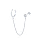 Gothic Punk Handcuff Chain Earrings, Real 925 Silver, Gold & Silver Colors