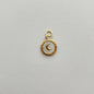 Natural Mother-of-Pearl Love Heart Titanium Steel Pendant with 14K Gold-Plated Clasp