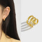 925 Sterling Silver Ear Cuff, Minimalist Cold Style, Elegant No-Piercing Ear Clip