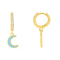 Moon Lightning Copper-Plated Earrings, Statement Copper Plated Jewelry