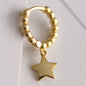 Luxurious Star Stud Earrings, Full Diamond Paved, Ear Cuff, 925 Sterling Silver, Single Piece