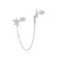 Gothic Punk Handcuff Chain Earrings, Real 925 Silver, Gold & Silver Colors
