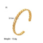 Titanium Steel Gold-Plated Diamond-Studded Bracelet