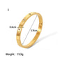 Titanium Steel Gold-Plated Diamond-Studded Bracelet