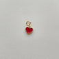 Natural Mother-of-Pearl Love Heart Titanium Steel Pendant with 14K Gold-Plated Clasp