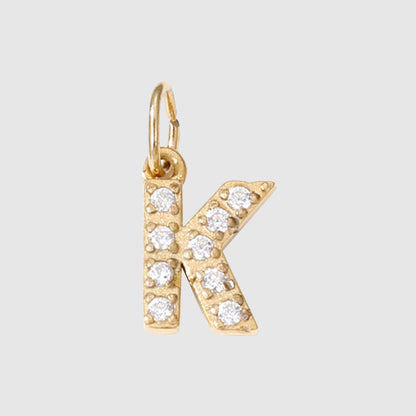 Personalized Zirconia Number and Letter Pendant Necklace
