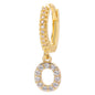 26-Letter Alphabet Stud Earrings, Micro Pave Zirconia, Genuine Gold-Plated Jewelry