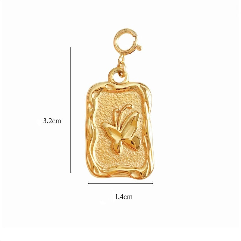 Detachable 14K Gold-Plated Adjustable Pendant with Heart Charm