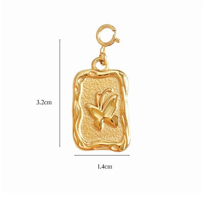 Detachable 14K Gold-Plated Adjustable Pendant with Heart Charm