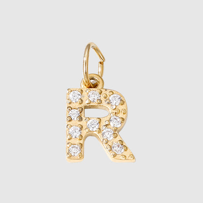 Personalized Zirconia Number and Letter Pendant Necklace