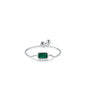 Sterling Silver Ring with Chain Design, Zirconia Inlay, Adjustable Size, Different Choice with Crystals for Women and Girls