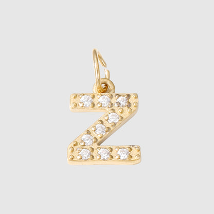 Personalized Zirconia Number and Letter Pendant Necklace
