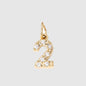 Personalized Zirconia Number and Letter Pendant Necklace