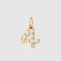 Personalized Zirconia Number and Letter Pendant Necklace