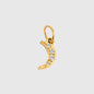 Personalized Zirconia Number and Letter Pendant Necklace