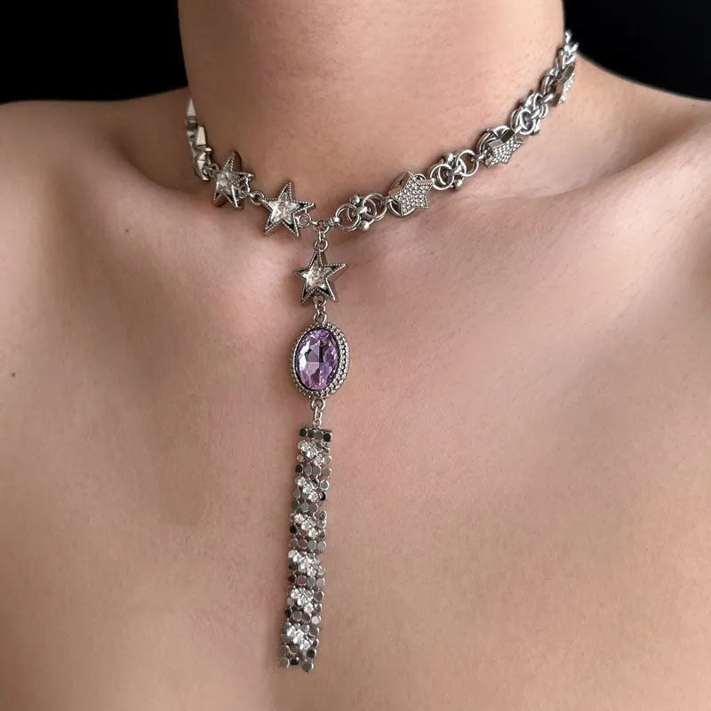 Vintage Star Necklace Y Necklace Choker Charm Jewelry for Women and Girls