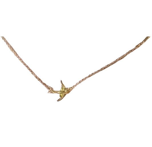 Spring Arrival - Gold-Plated Swallow Pendant Collarbone Necklace - Chic Everyday Jewelry