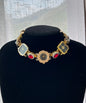 Vintage charm watch choker necklace