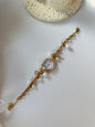 Handmade elegant pearl watch bracelet