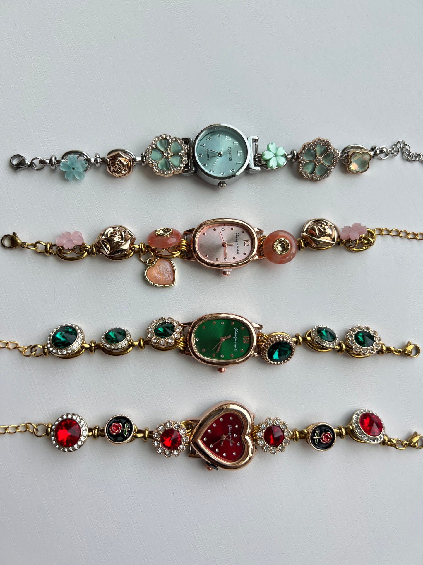 Vintage Button Beads Watch Bracelet