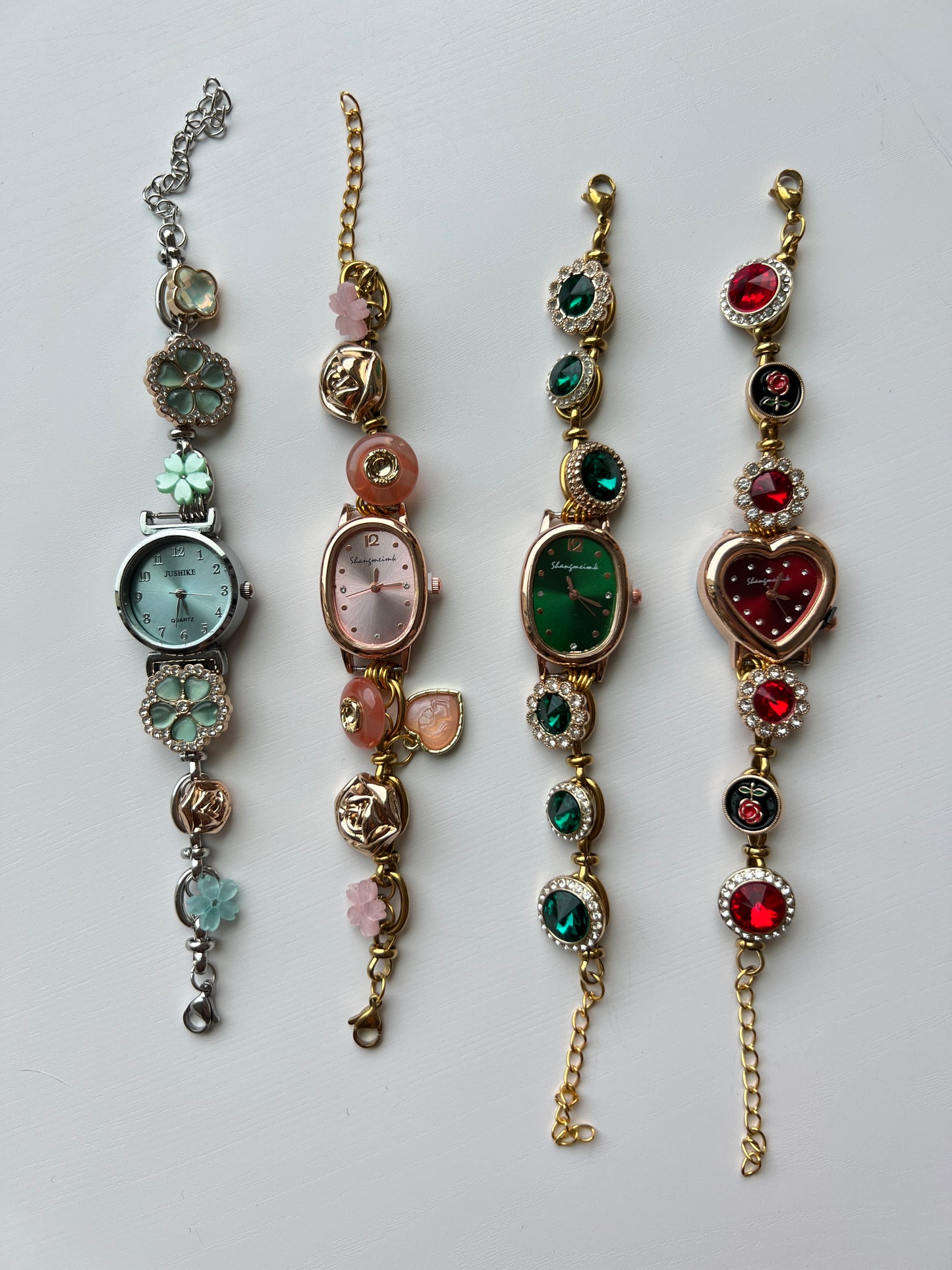 Vintage Button Beads Watch Bracelet