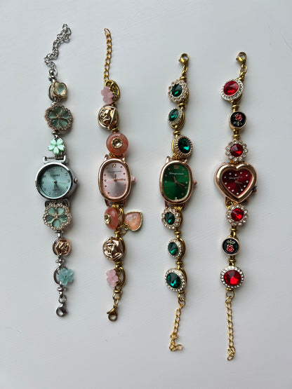 Vintage Button Beads Watch Bracelet