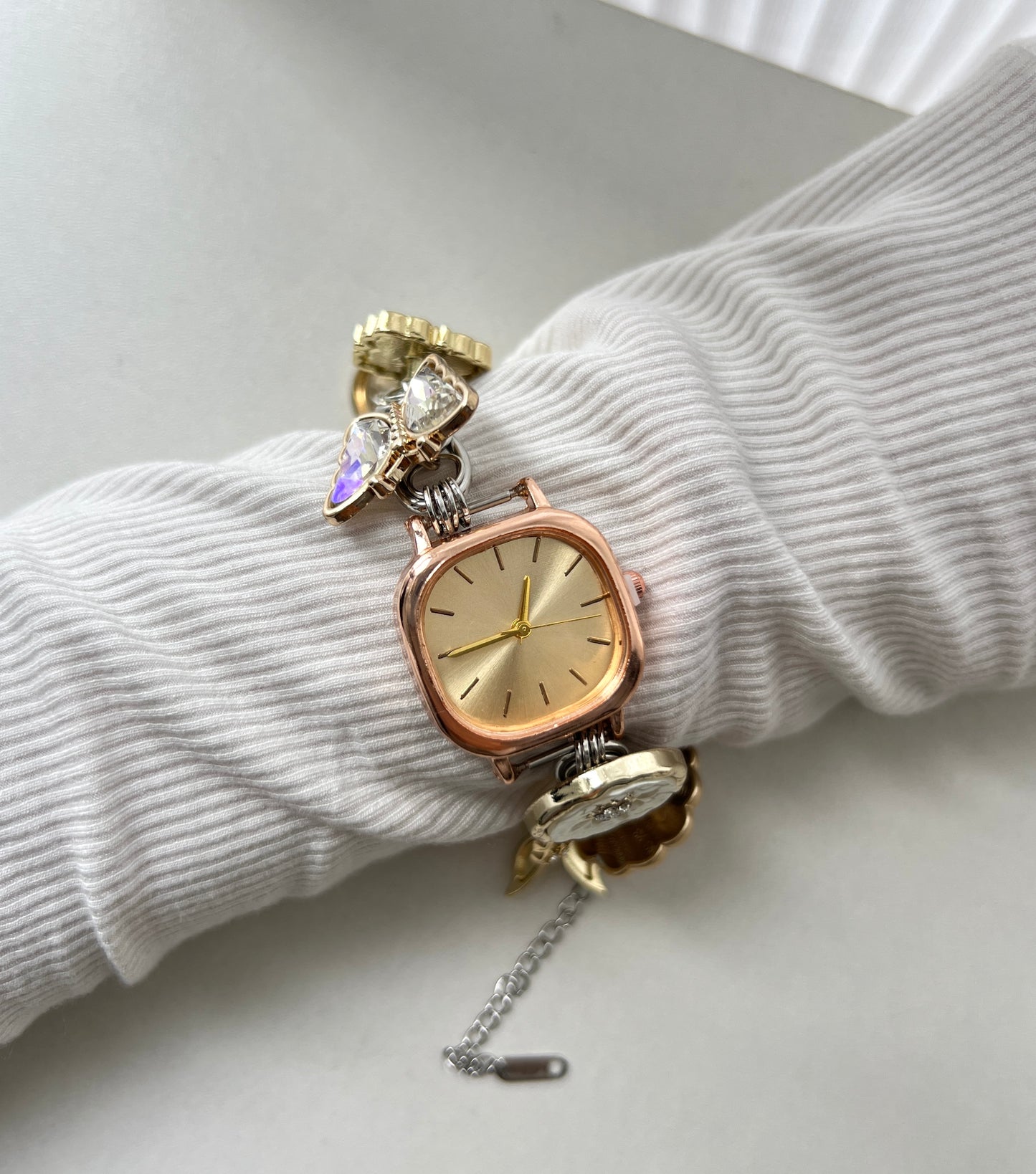Vintage Multi-Charm Watch Bracelet