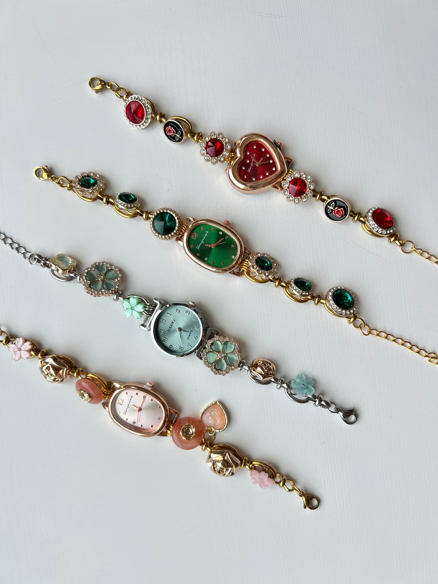 Vintage Button Beads Watch Bracelet