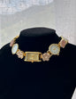 Vintage charm watch choker necklace