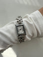 Minimalist silver wrist watch for women