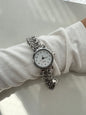 Minimalist silver wrist watch for women