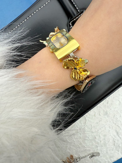 Vintage gold woman wrist watch