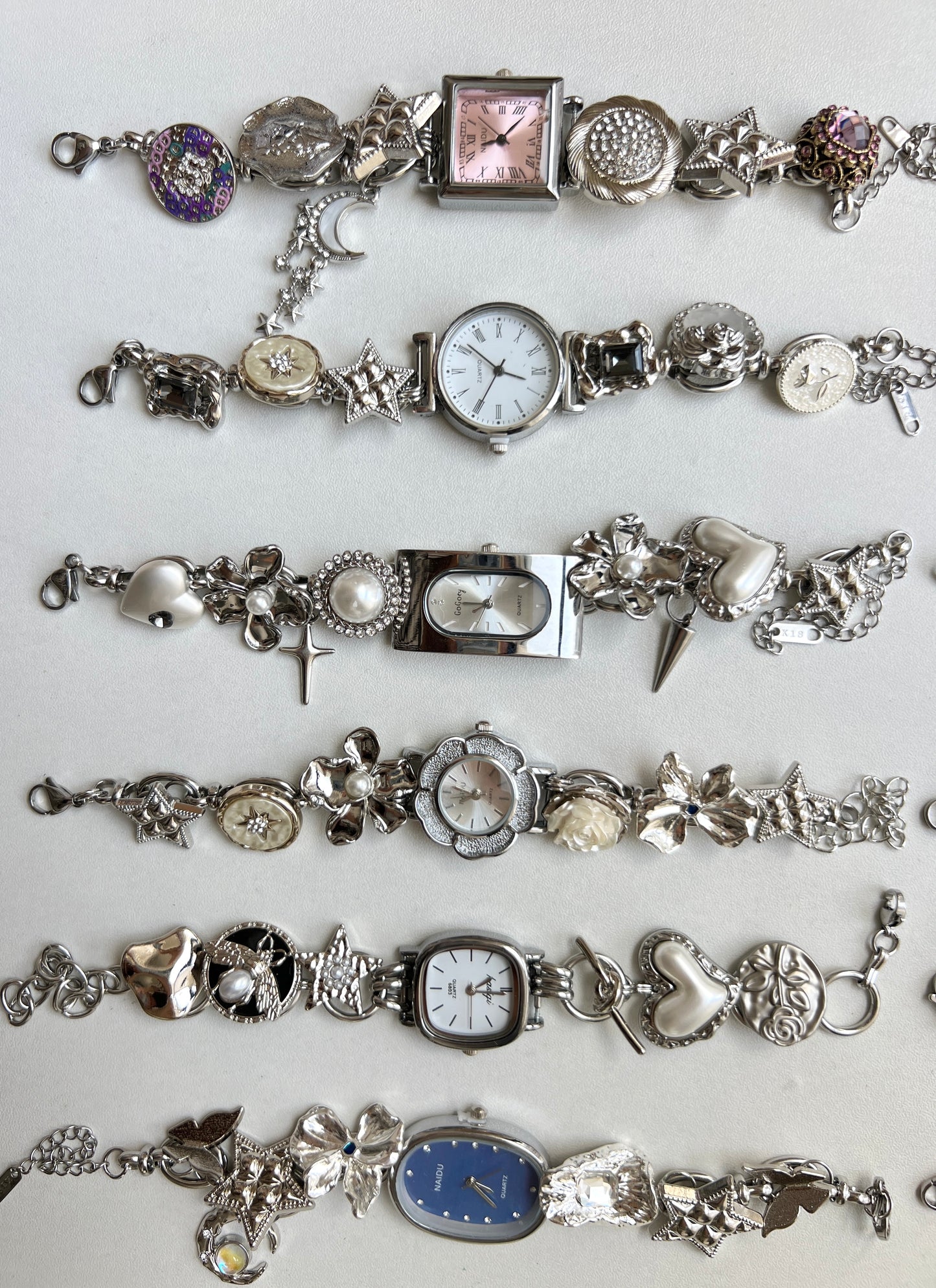 Vintage Multi-Charm Watch Bracelet