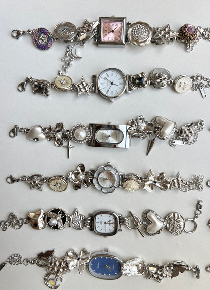 Vintage Multi-Charm Watch Bracelet