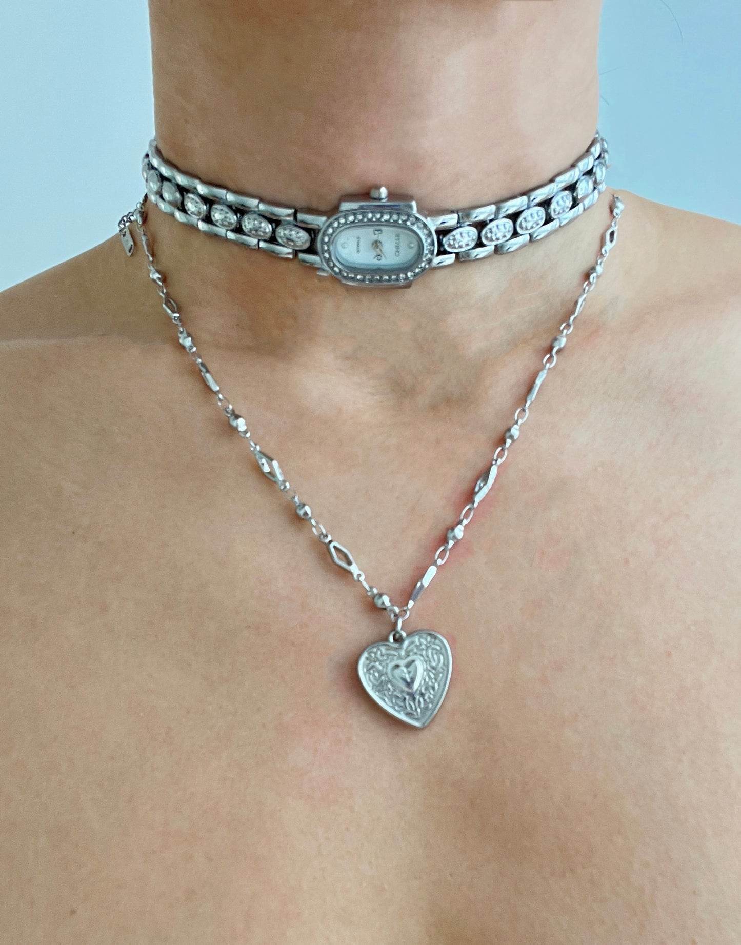 Minimalist Gold Watch Choker Necklace