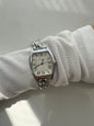 Minimalist silver wrist watch for women