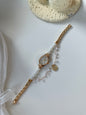 Handmade elegant pearl watch bracelet