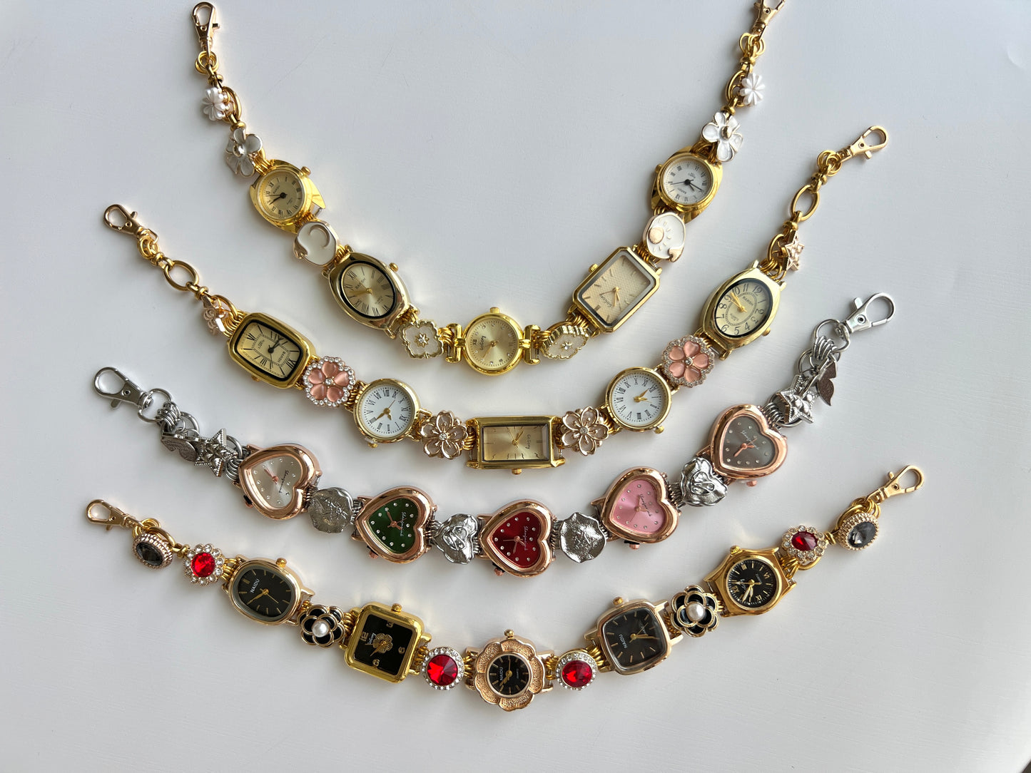 Vintage charm watch choker necklace