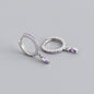 Elegant Multicolor Marquise Gemstone S925 Sterling Silver Hoop Earrings