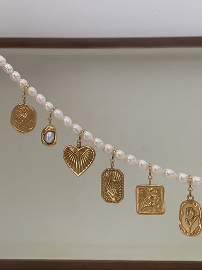 Detachable 14K Gold-Plated Adjustable Pendant with Heart Charm