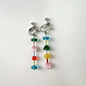 Coloured Glaze Earrings - Long Colorful Beads Earrings, Trendy Summer Beach Vacation Jewelry